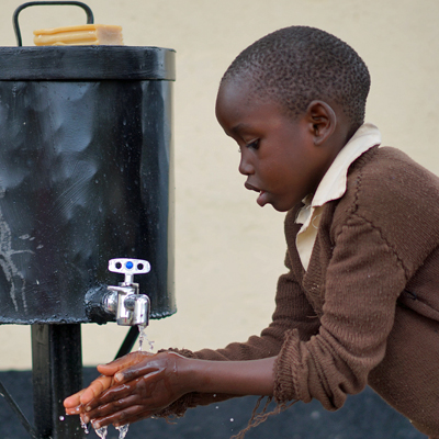hand washing stations at orphanages