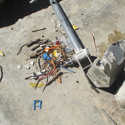 A sample of debris that can ruin a pump