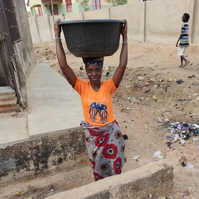 Hauling water