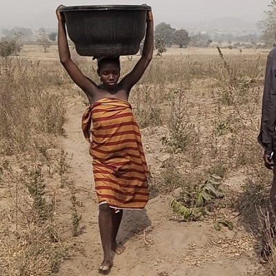 Hauling water