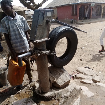 Old pump and pad in need of repair