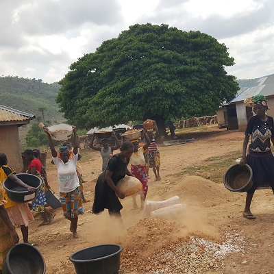 Bringing in materials