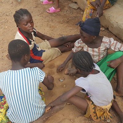 Children await water