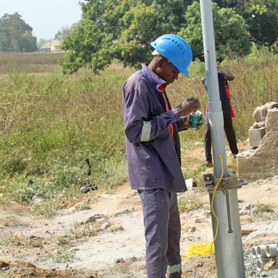 Planting New Handpump on Borehole
