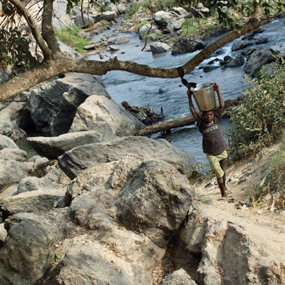 Long uphill route to Alternative Drinking water source