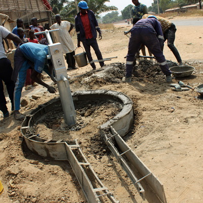 Getting ready to pour new Pump pad