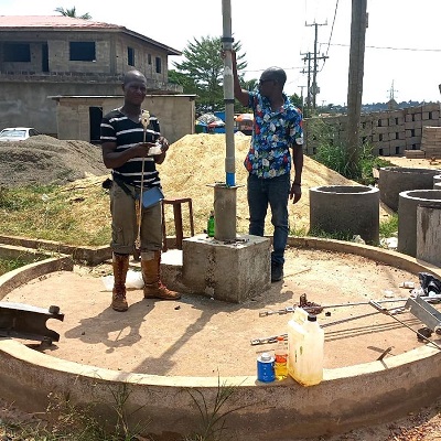 The hand-pump under repair 