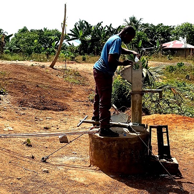 The pump undergoing repair 