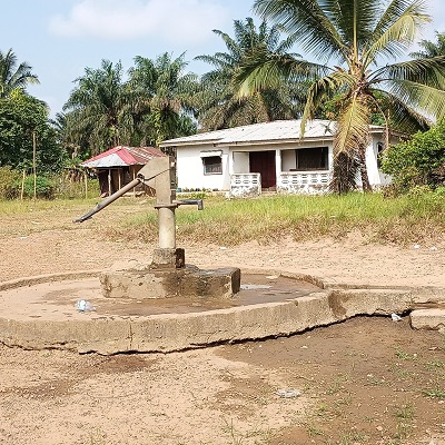 Watoe Brown Fundation Day care hand-pump supplies water to about 1500