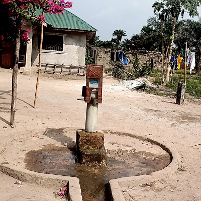 Zay zay Community Q-1 hand-pump supplies water to about 300 people 