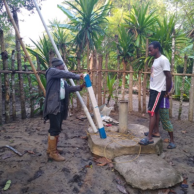 The hand-pump was down for over a year