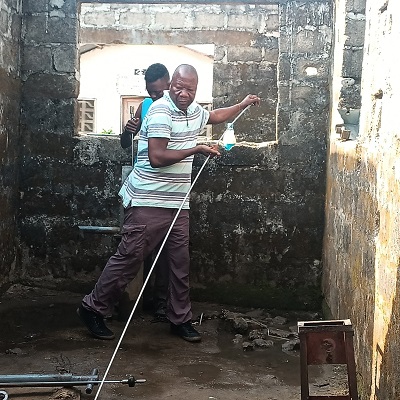 Kepelleh town Community handpump supplies water to about 300 people 