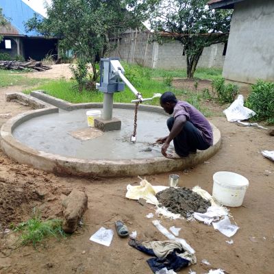 The new well almost done