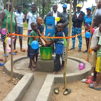 Everyone's happy to have access to clean and safe water