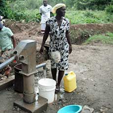 Local Woman using new pump