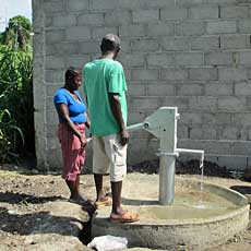Drawing Water from New Well