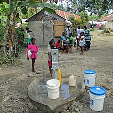Drawing Water from new Pump