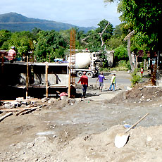 Pouring Cement pad for under Gate