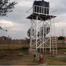 Borehole connected to Water Tower