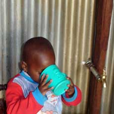 Small Child drinking