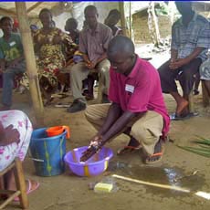 Practicing Washing Hands