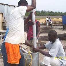 Working on the New Well
