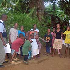Children around New Pump