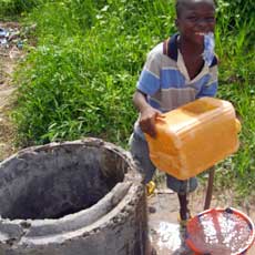 Child drawing from Old Water Source