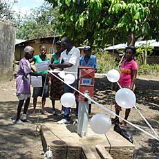 Chidlren around New Pump