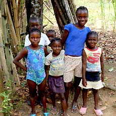 Children Watching the Repair team at work