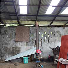 New Tranparent Roof over Mechanic Work Area