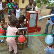 Children Around New Well