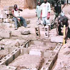 Working on Washroom Foundation