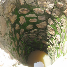 Nearly dry dug well