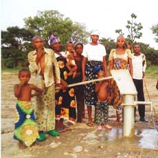 Filani Family around New Well